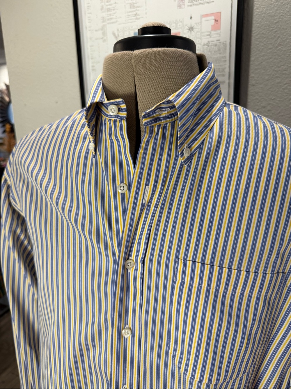 Brooks Brothers Country Club L Egyptian Cotton USA Stripe Shirt
